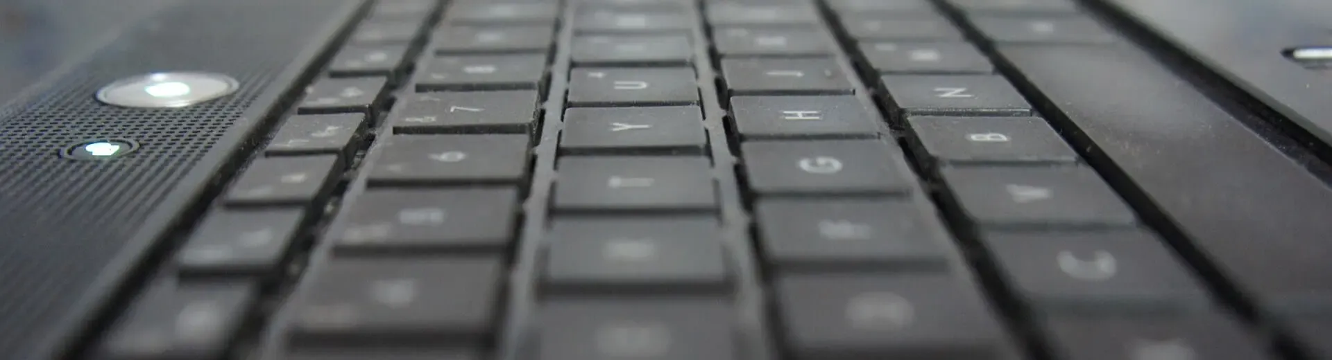 Close-up of a laptop keyboard