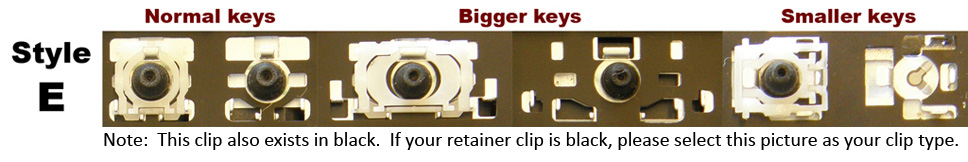 Retainer clip style — Part DE2