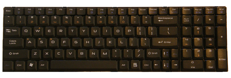 Glossy Black keyboard style