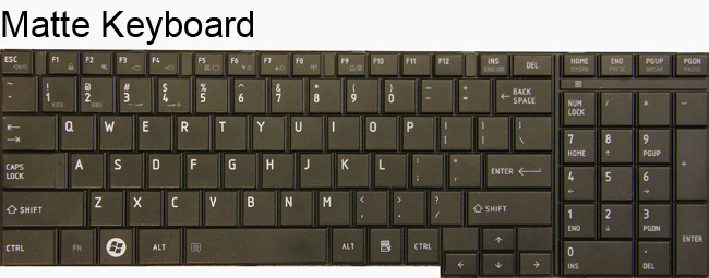 Matte Flat Black keyboard style