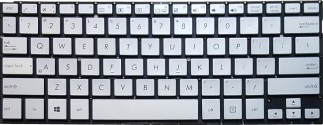 Silver keyboard style