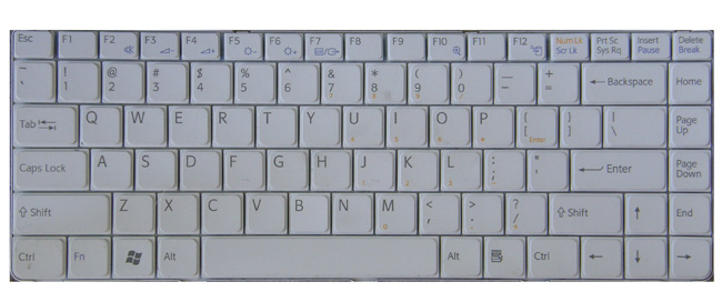 White keyboard style