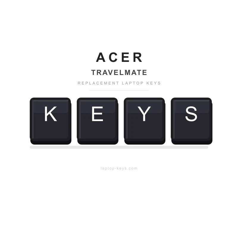 Acer Travelmate 5720 replacement key repair kit — key cap, retainer clip and rubber cup