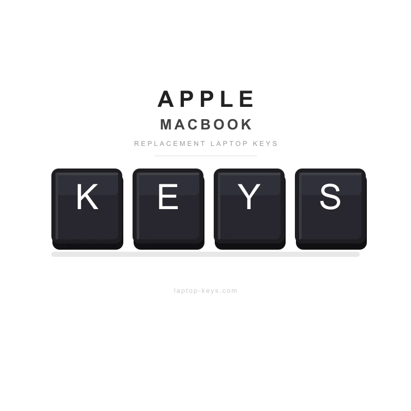 Apple MacBook Pre-2012 Black replacement key repair kit — key cap, retainer clip and rubber cup