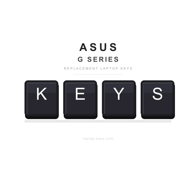 Asus G Series G71 replacement key repair kit — key cap, retainer clip and rubber cup