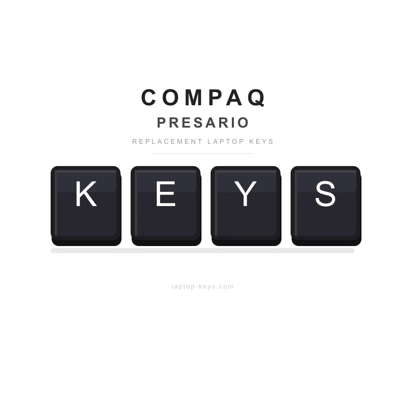 Compaq Presario V3000 replacement key repair kit — key cap, retainer clip and rubber cup