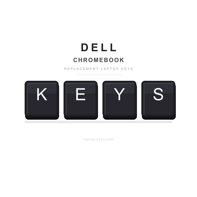 Dell Chromebook 11 (1st Generation) replacement key repair kit — key cap, retainer clip and rubber cup