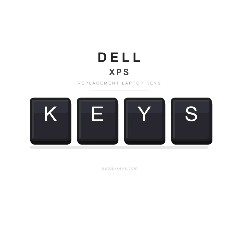 Dell XPS 16 replacement key repair kit — key cap, retainer clip and rubber cup