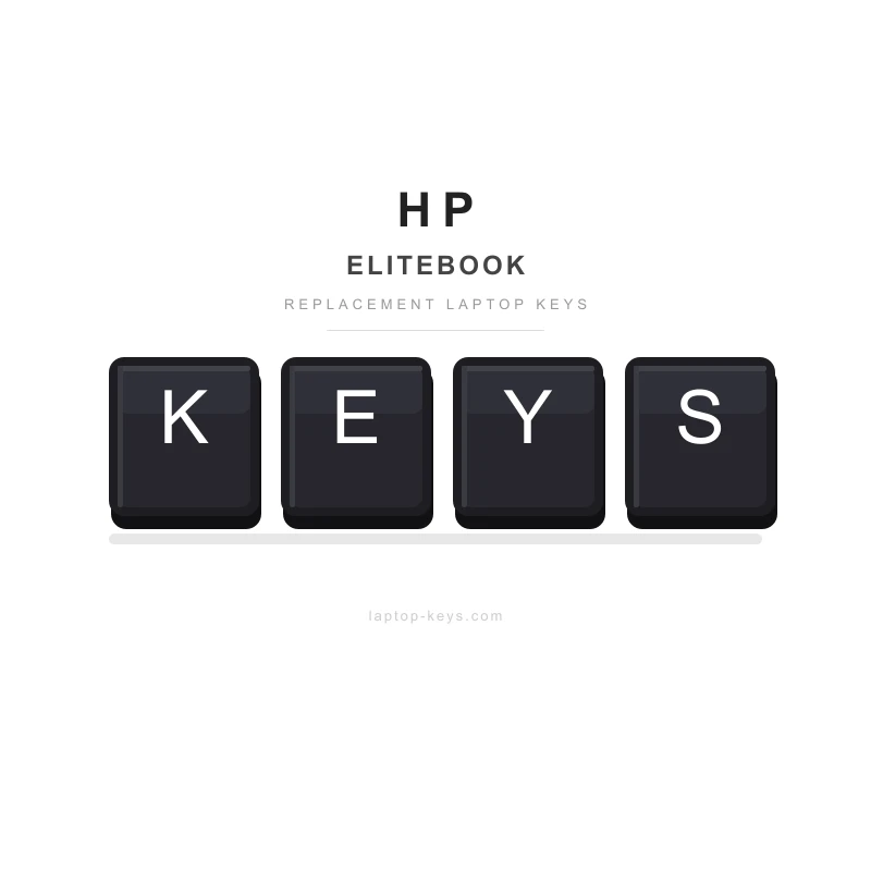 HP EliteBook 640 G10 replacement key repair kit — key cap, retainer clip and rubber cup