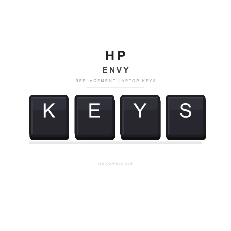 HP Envy DV6 replacement key repair kit — key cap, retainer clip and rubber cup