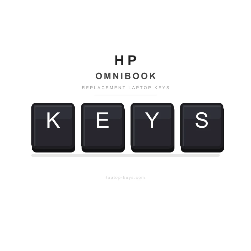 HP OmniBook VT6200 replacement key repair kit — key cap, retainer clip and rubber cup