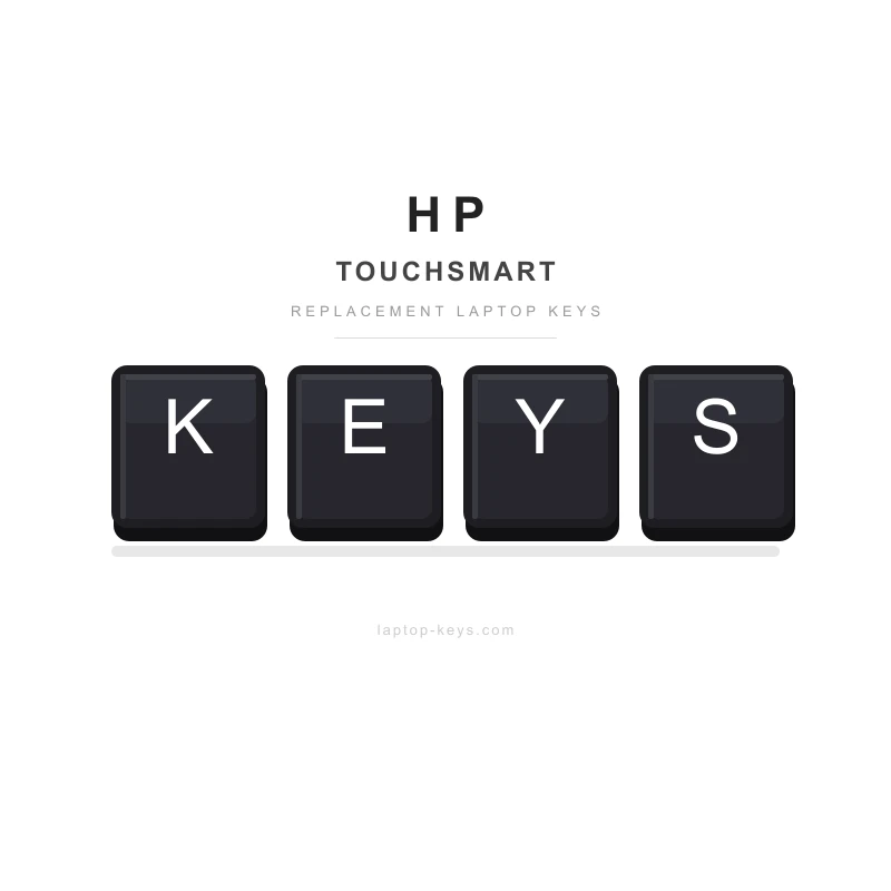 HP TouchSmart 15-R Series replacement key repair kit — key cap, retainer clip and rubber cup