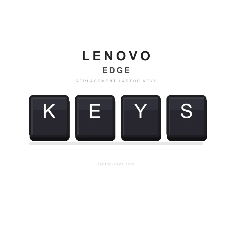 Lenovo Edge 10 replacement key repair kit — key cap, retainer clip and rubber cup