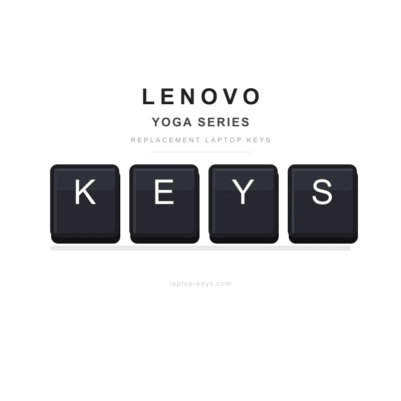 Lenovo Yoga Series Yoga 710 14 Inch replacement key repair kit — key cap, retainer clip and rubber cup