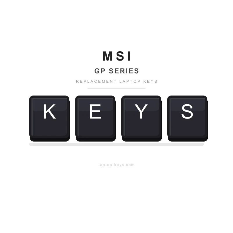 MSI GP Series GP62 replacement key repair kit — key cap, retainer clip and rubber cup