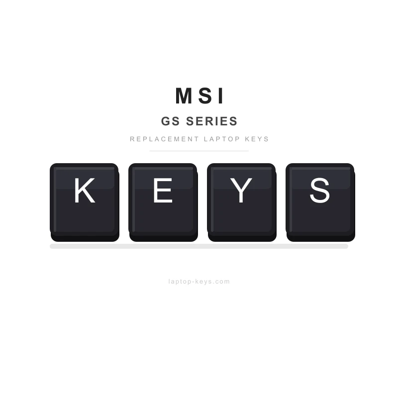 MSI GS Series GS60 replacement key repair kit — key cap, retainer clip and rubber cup