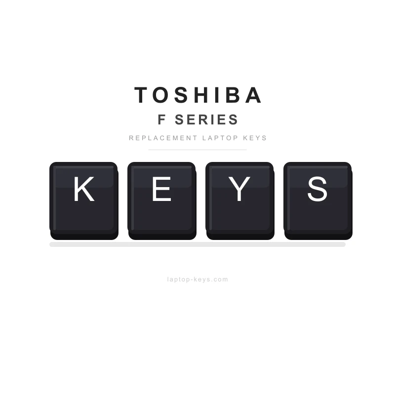 Toshiba F Series F50 replacement key repair kit — key cap, retainer clip and rubber cup