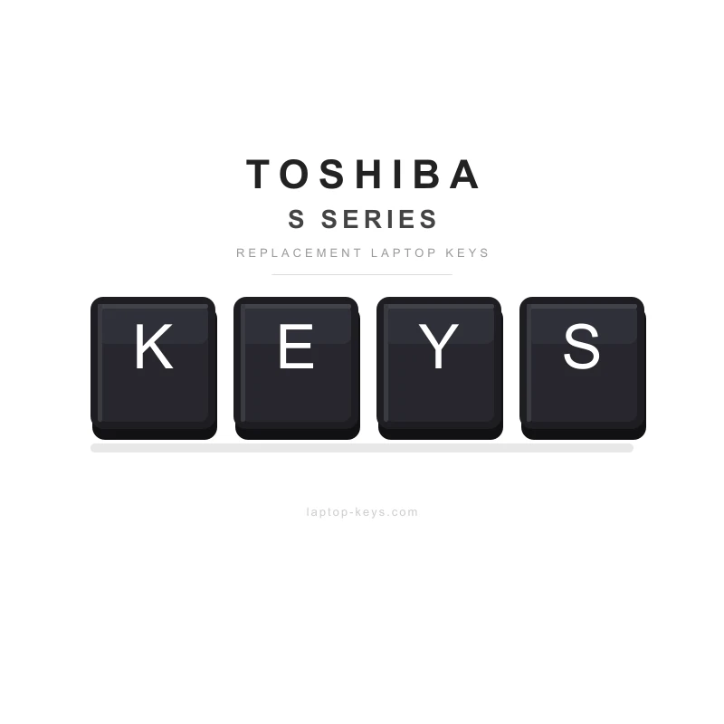 Toshiba S Series S845 replacement key repair kit — key cap, retainer clip and rubber cup
