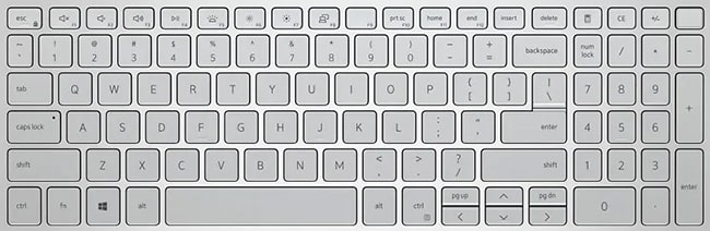 Silver keyboard