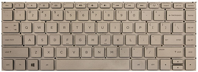 Silver keyboard