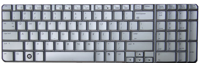 Silver keyboard