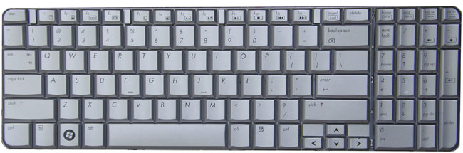 Silver keyboard